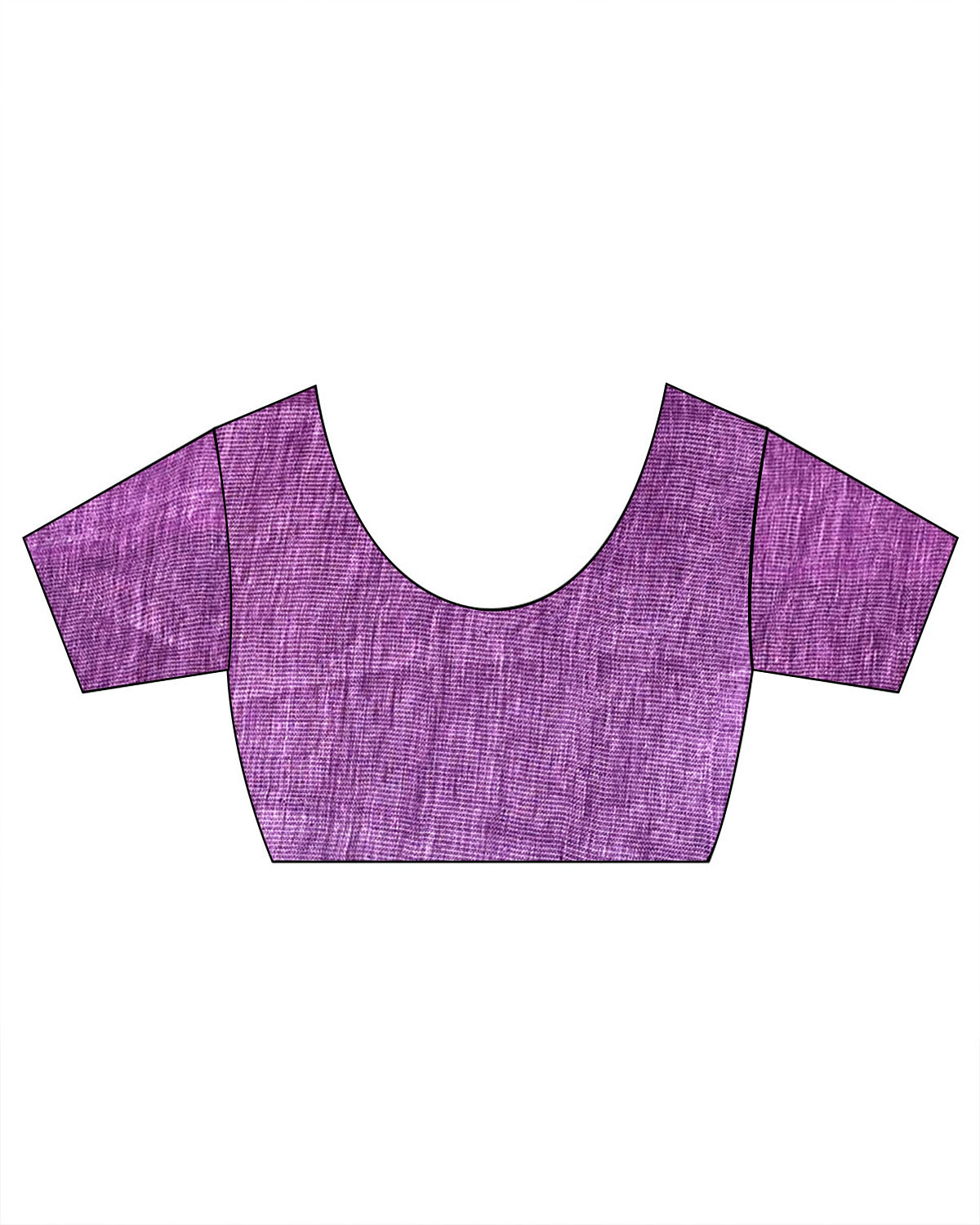 Embrace Glow Purple Handwoven Linen Saree - TARA