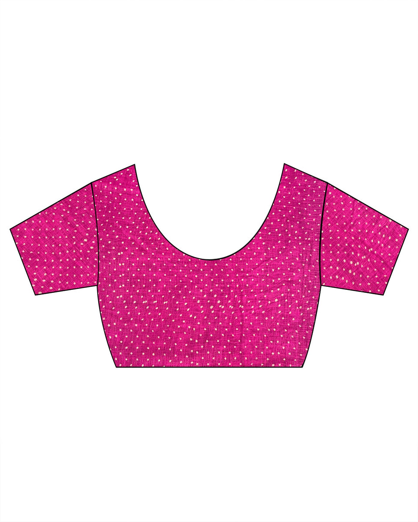 Fiza Pink Handblock Linen Saree - TARA