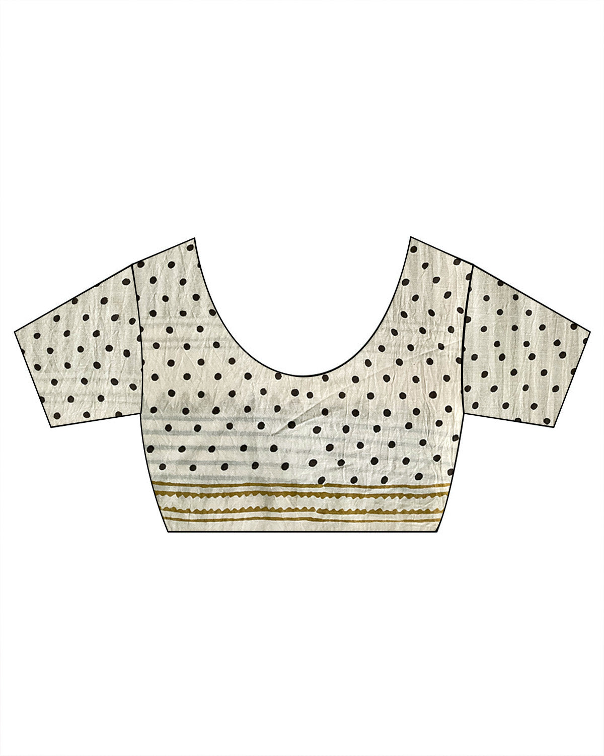 Surmayi Shaam Ivory Hand Block Printed Cotton Saree - WW