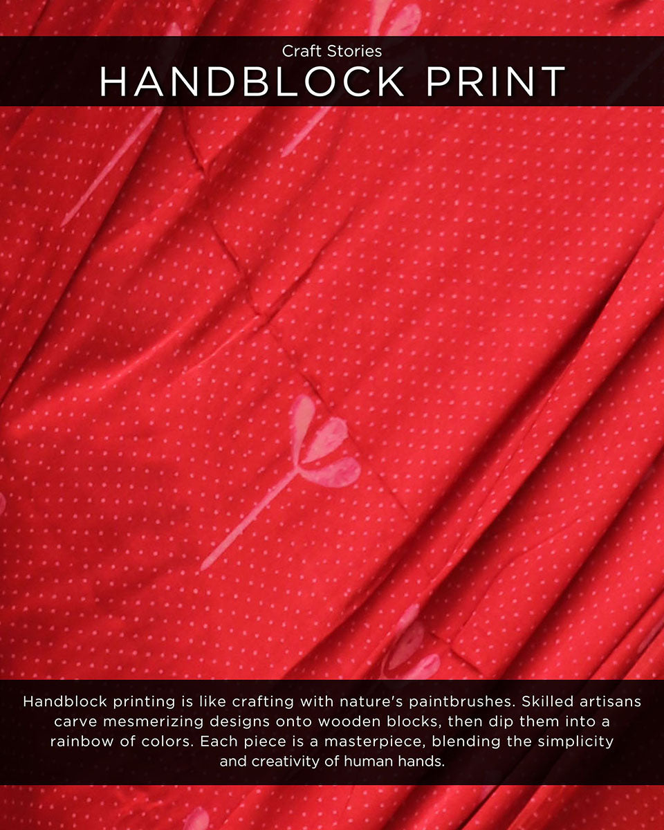 Mashooqa Blockprinted Modal Silk Saree