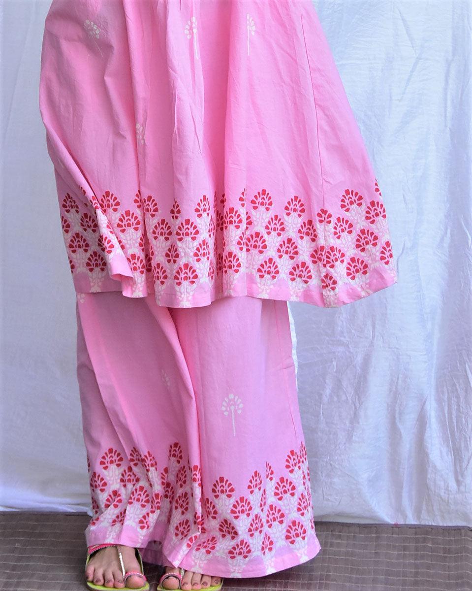 Mausam- E - Bahar Handblockprinted Cotton Kurta Set Of 2-Sor