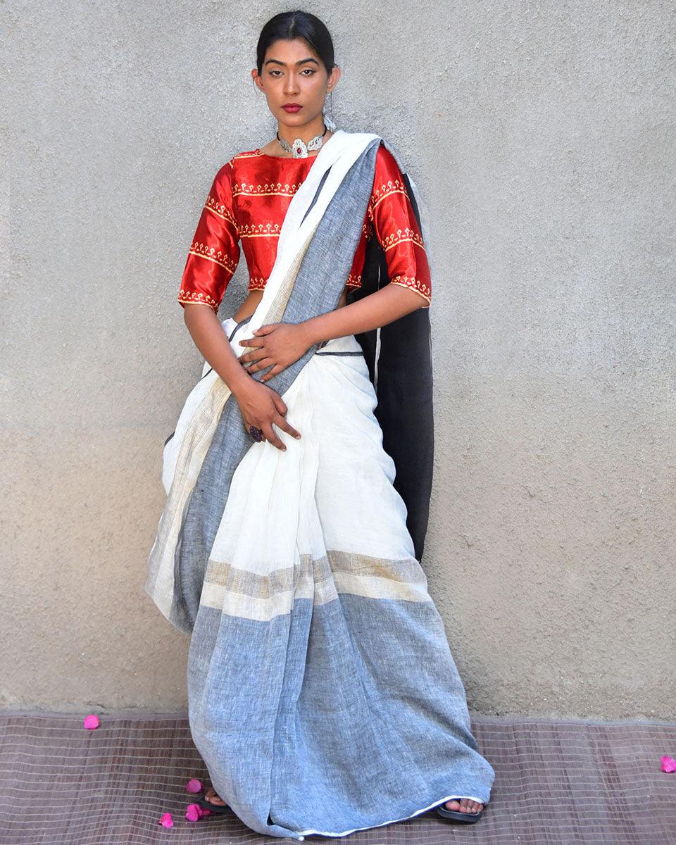 linen saree