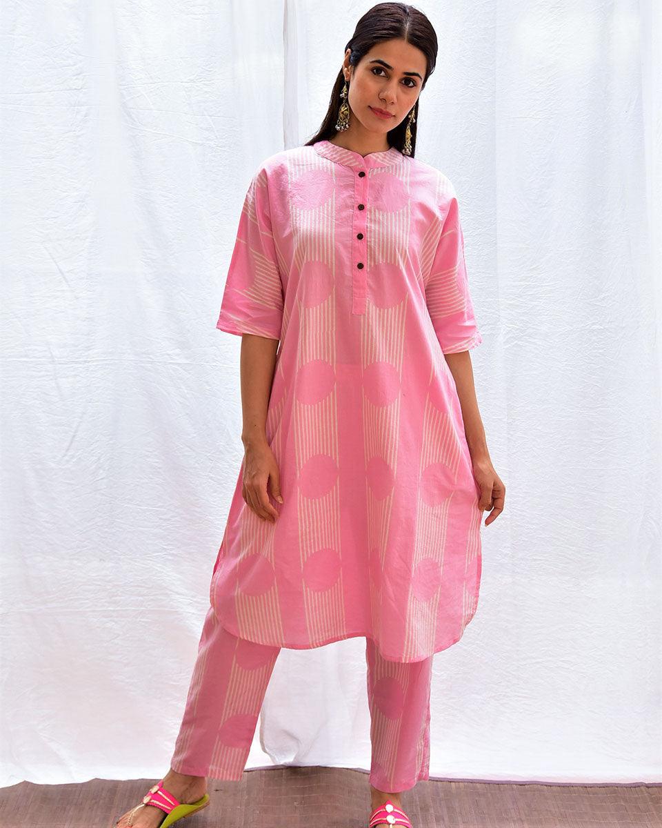 Gulistan Handblockprinted Cotton Kurta Set Of 2-Sor