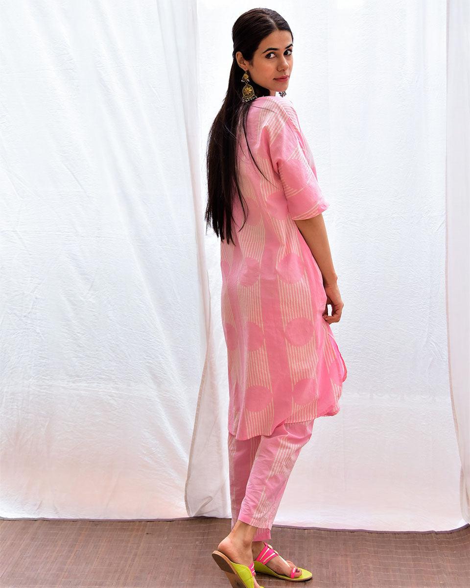 Gulistan Handblockprinted Cotton Kurta Set Of 2-Sor