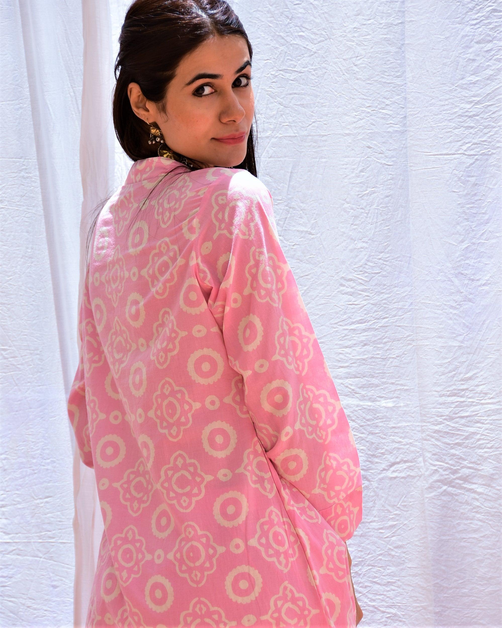 Nazneen Handblockprinted Cotton Kurta Set Of 2-Sor