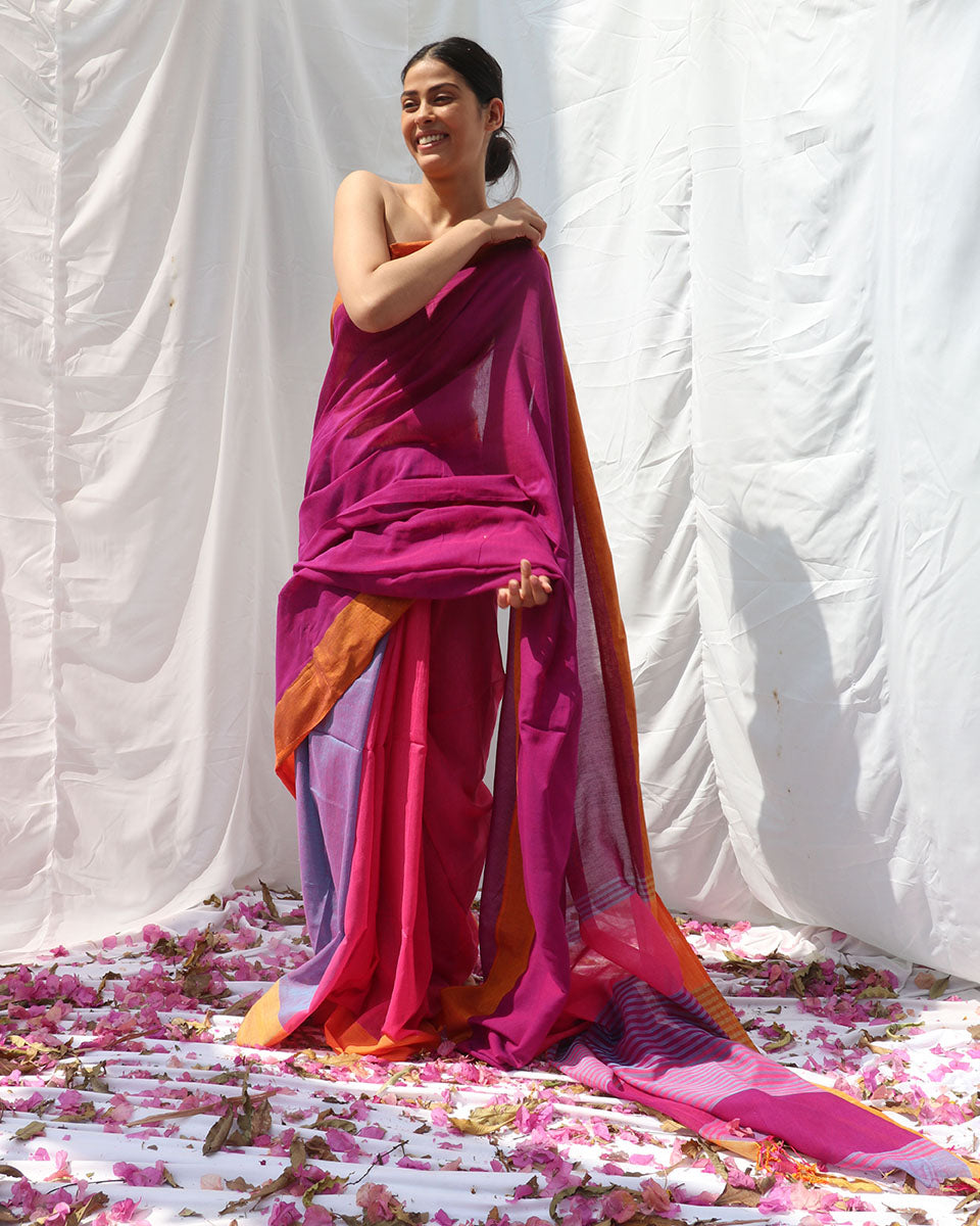 Maya Handwoven Cotton Saree - LIDD