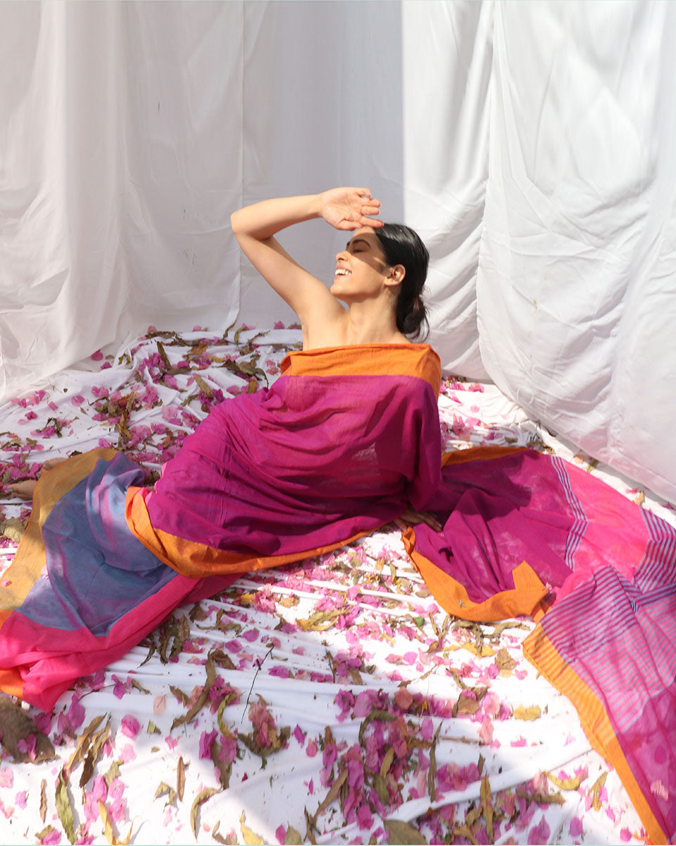 Maya Handwoven Cotton Saree - LIDD