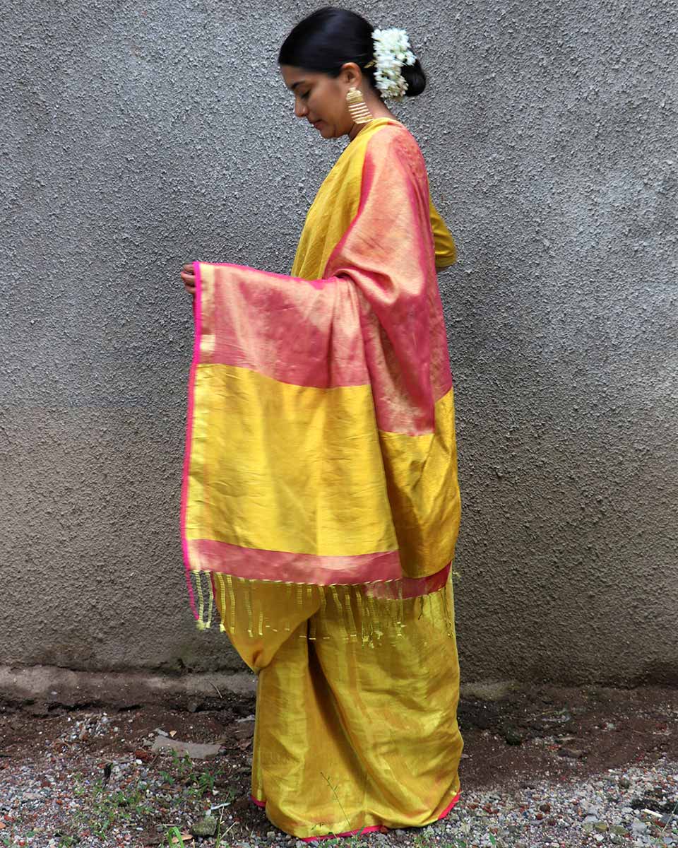 Janaki Handwoven Cotton Zari Saree - Chandani