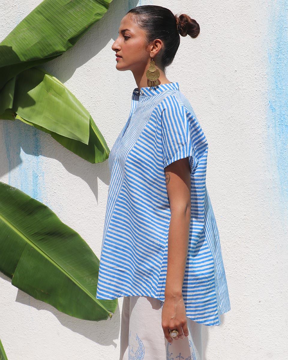 Blue Tops | Tops for women | Tops on jeans | Tops on skirt | Cotton top | Chidiyaa