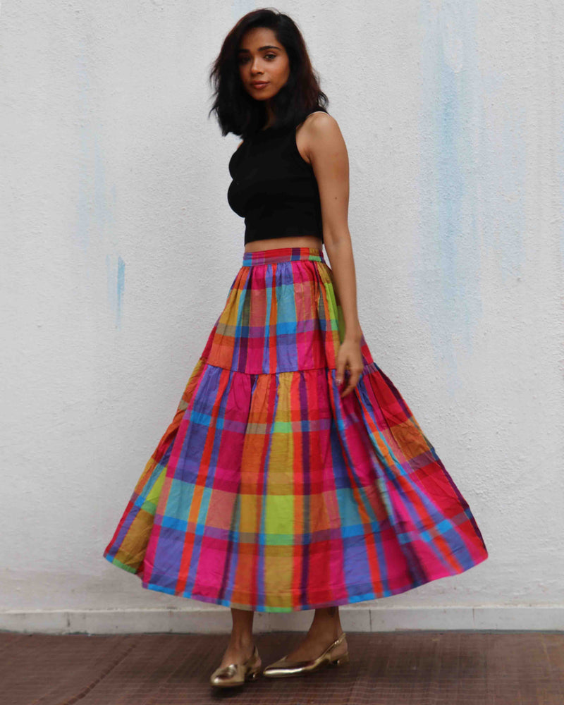 Feodora Handwoven Cotton Skirt