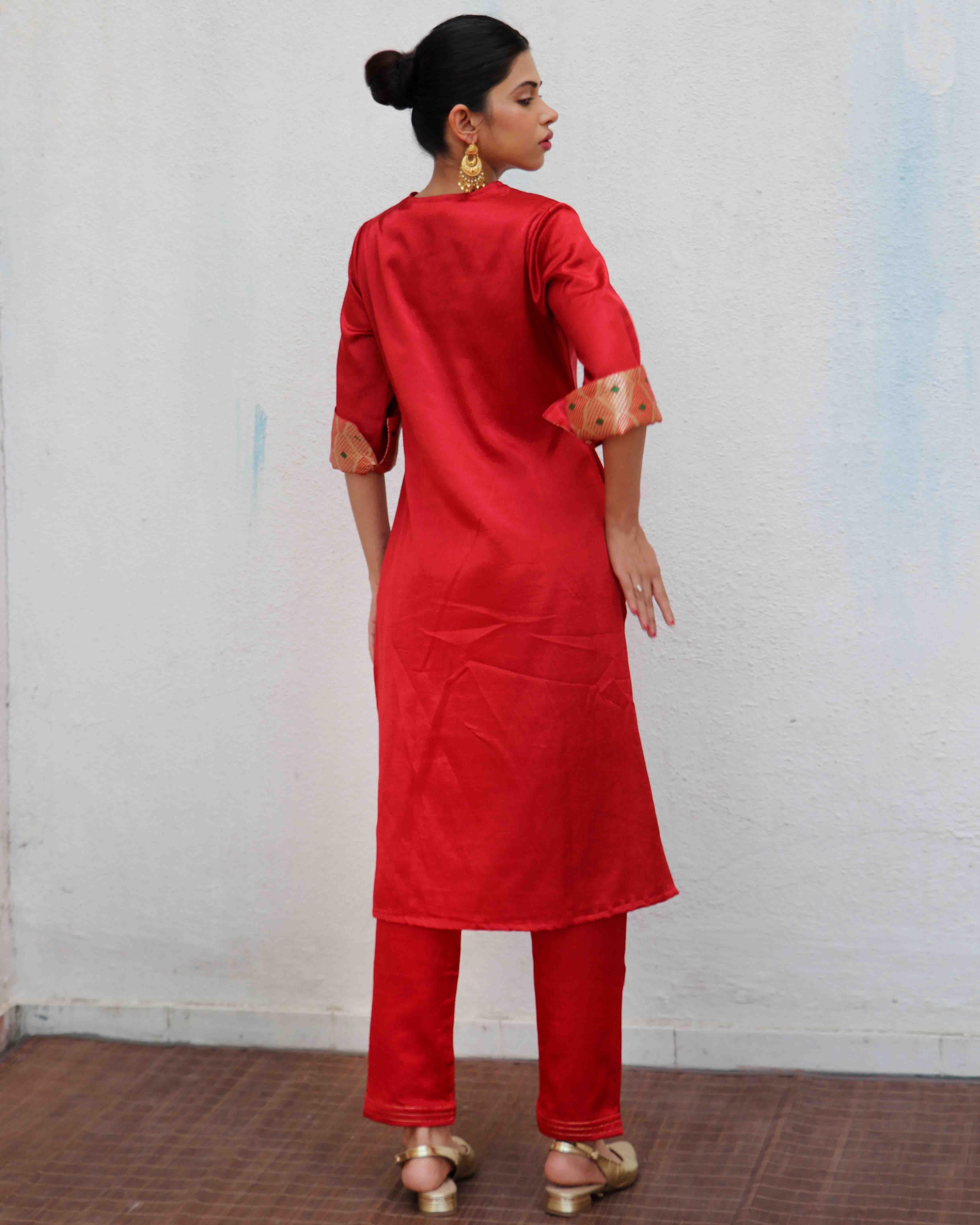 kurti red | kurta set women | kurti set for women