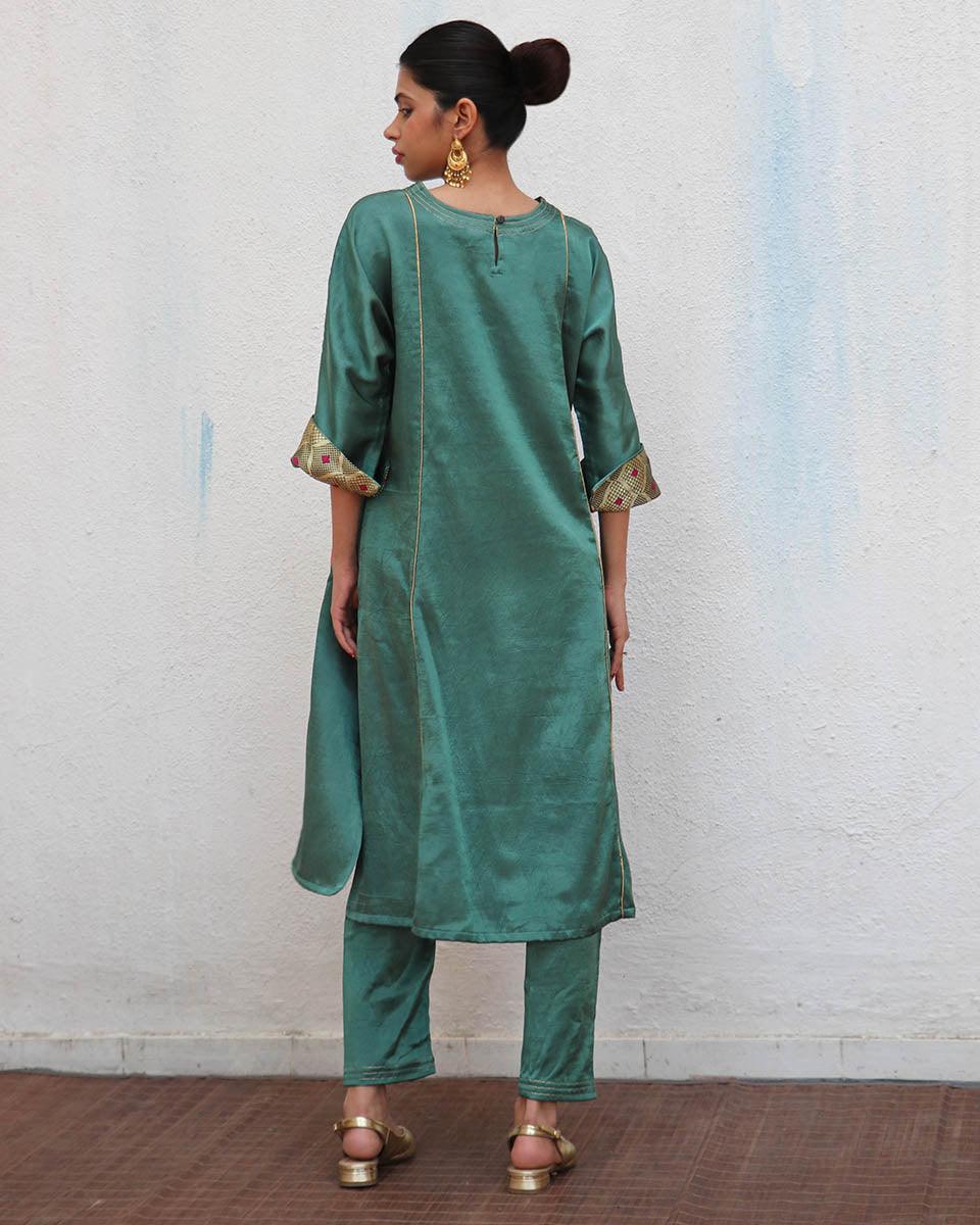 Junoon Mashru Silk Kurti & Bottom SET OF 2 - Sufiyana