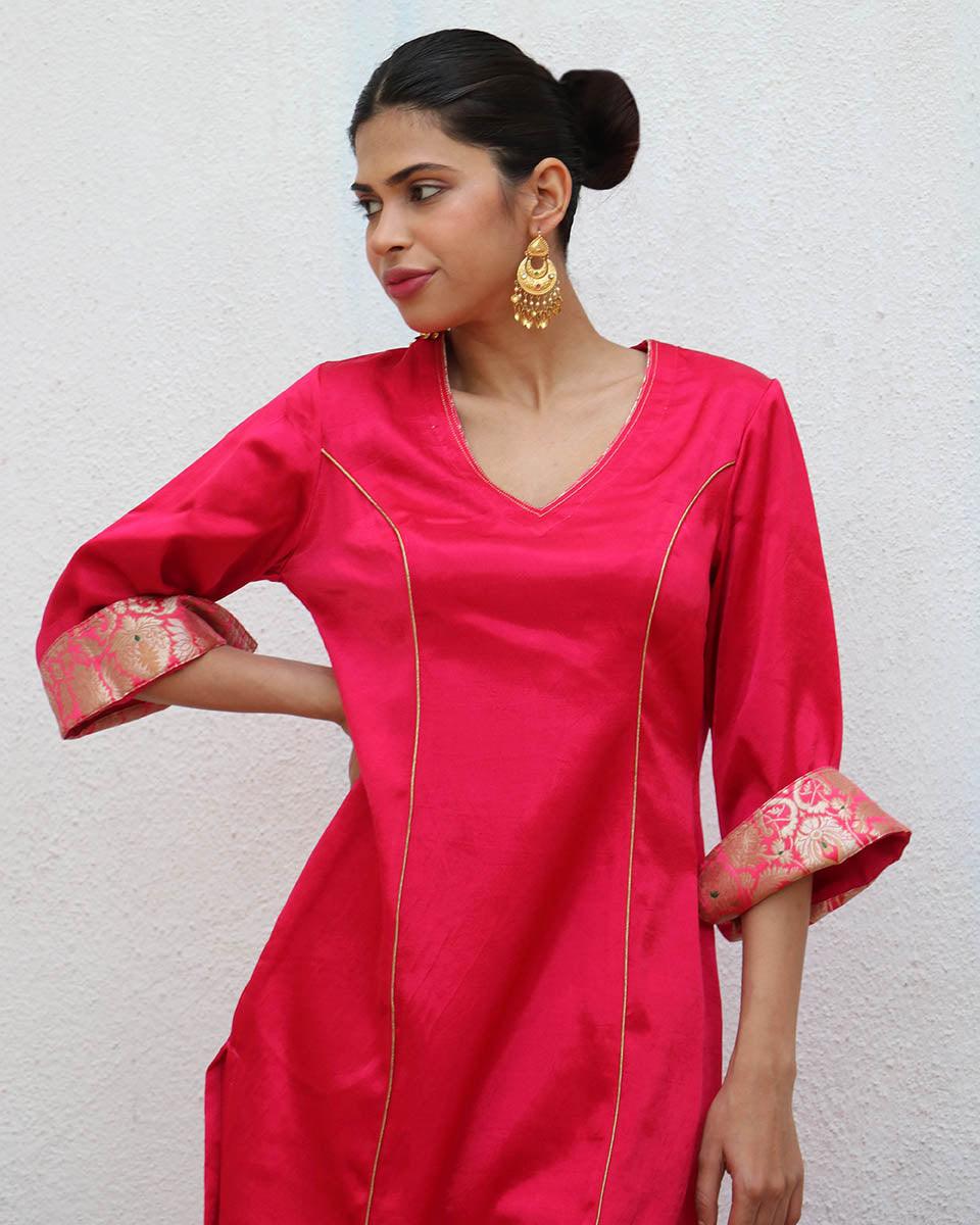 Ulfat Mashru Silk Kurti & Bottom SET OF 2 - Sufiyana