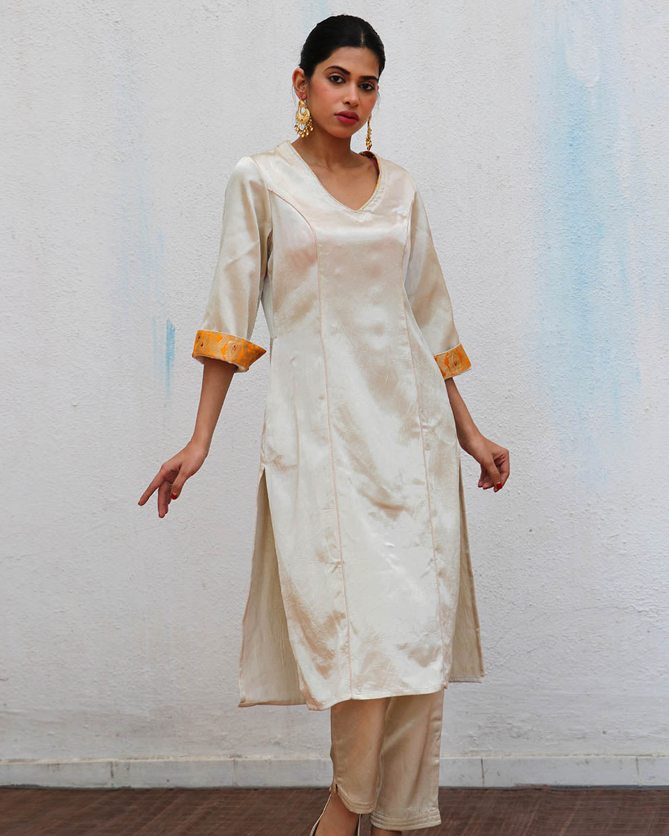 Uns Mashru Silk Kurti & Bottom SET OF 2 - Sufiyana