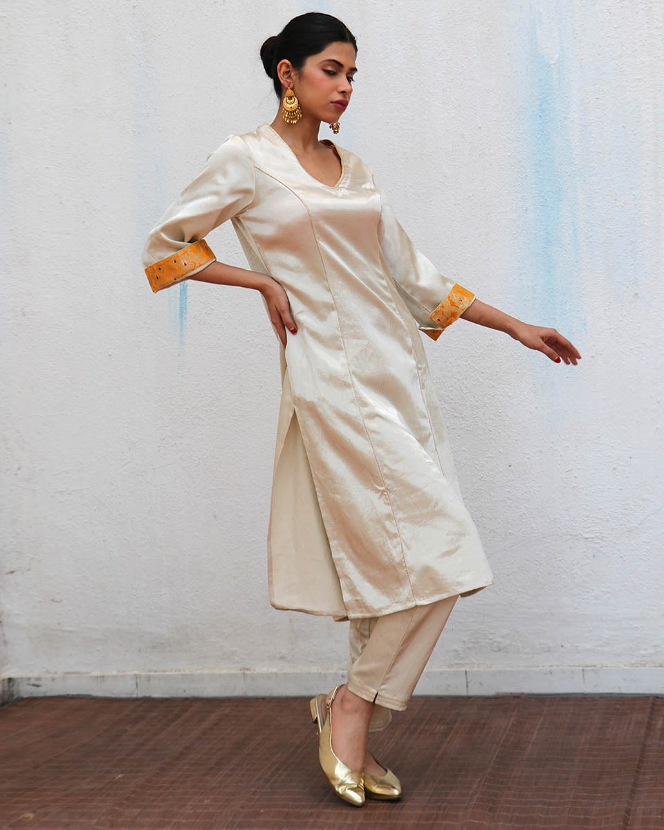 Uns Mashru Silk Kurti & Bottom SET OF 2 - Sufiyana