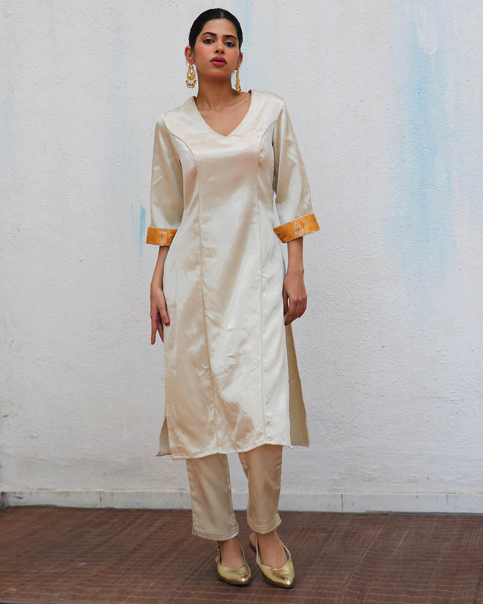 Uns Mashru Silk Kurti & Bottom SET OF 2 - Sufiyana