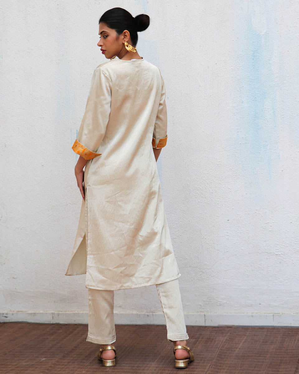 Uns Mashru Silk Kurti & Bottom SET OF 2 - Sufiyana