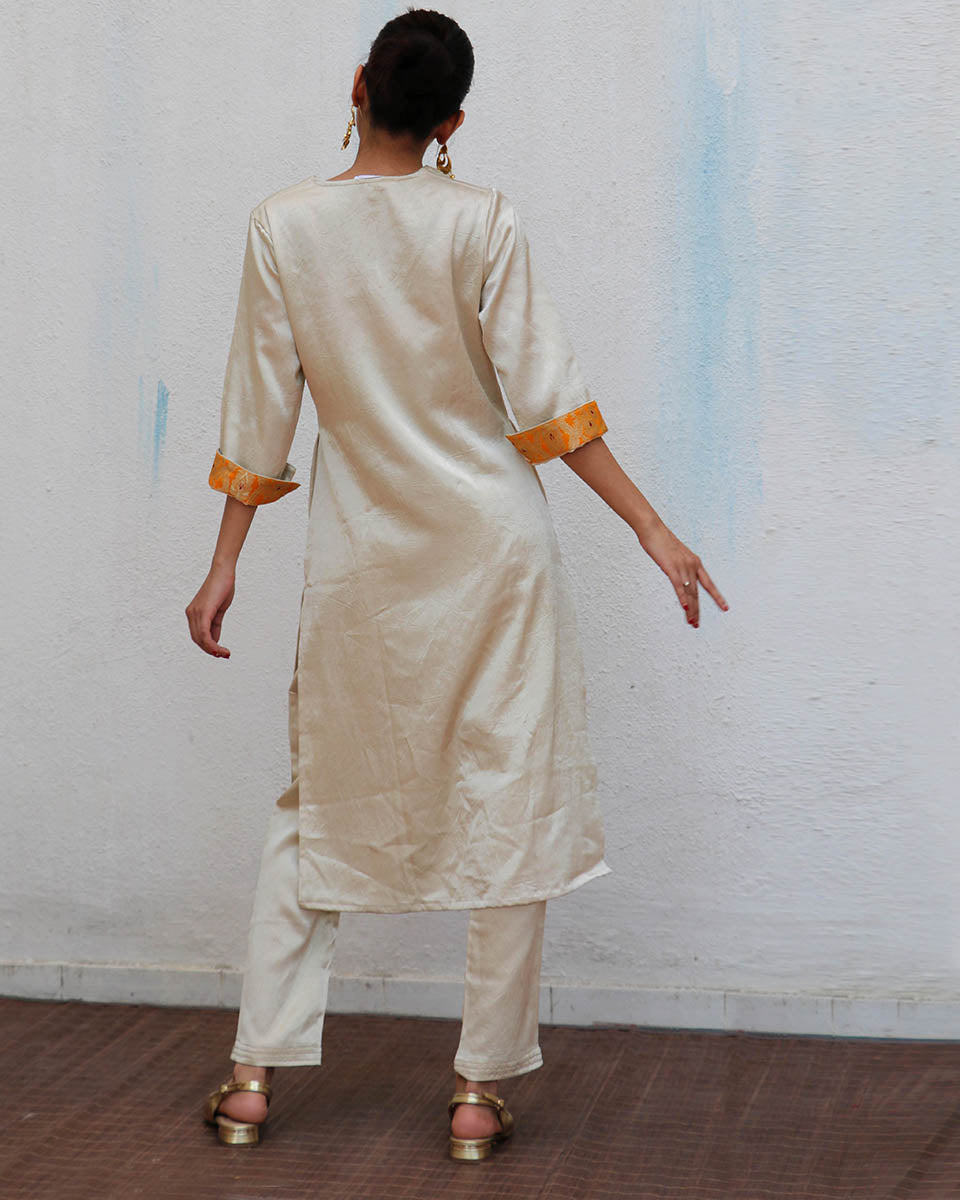 Uns Mashru Silk Kurti & Bottom SET OF 2 - Sufiyana
