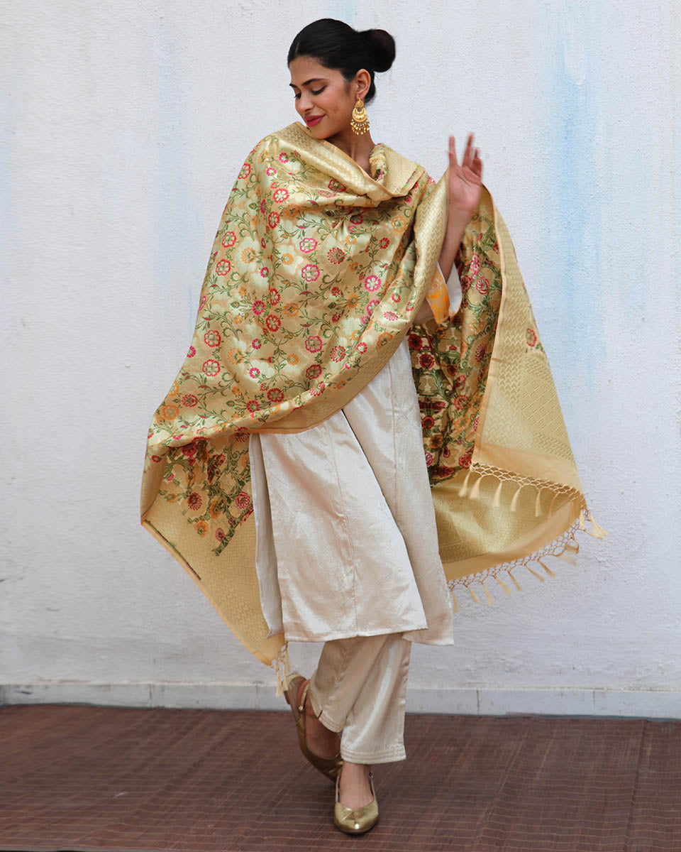 Uns Mashru Silk Kurti & Bottom SET OF 2 - Sufiyana