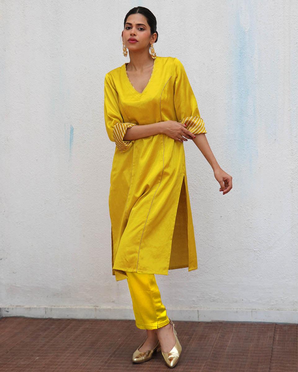 Aaboli Grace Mashru Silk Kurta - LD