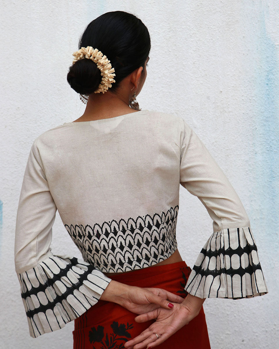 Blouse design | Blouse sleeves design | Cotton blouse white | Blouse neck design |Blouse back design | Chidiyaa