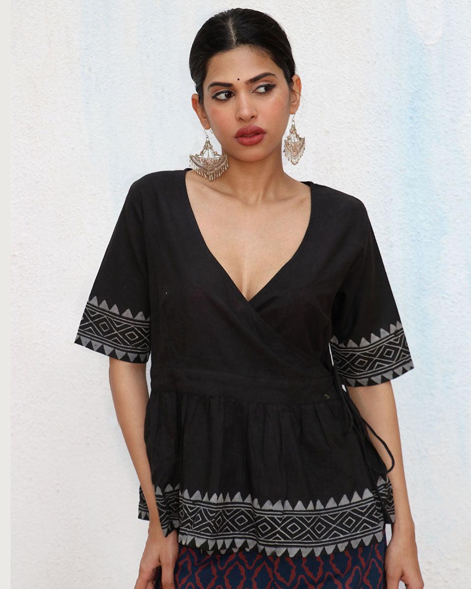 Dira Blockprinted Cotton Top - NOMAD