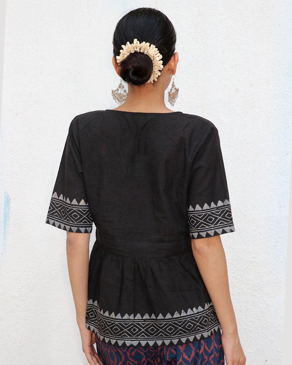 Dira Blockprinted Cotton Top - NOMAD