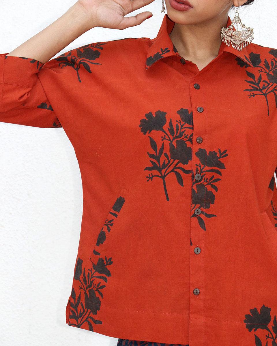 Zairah Blockprinted Cotton Shirt - NOMAD