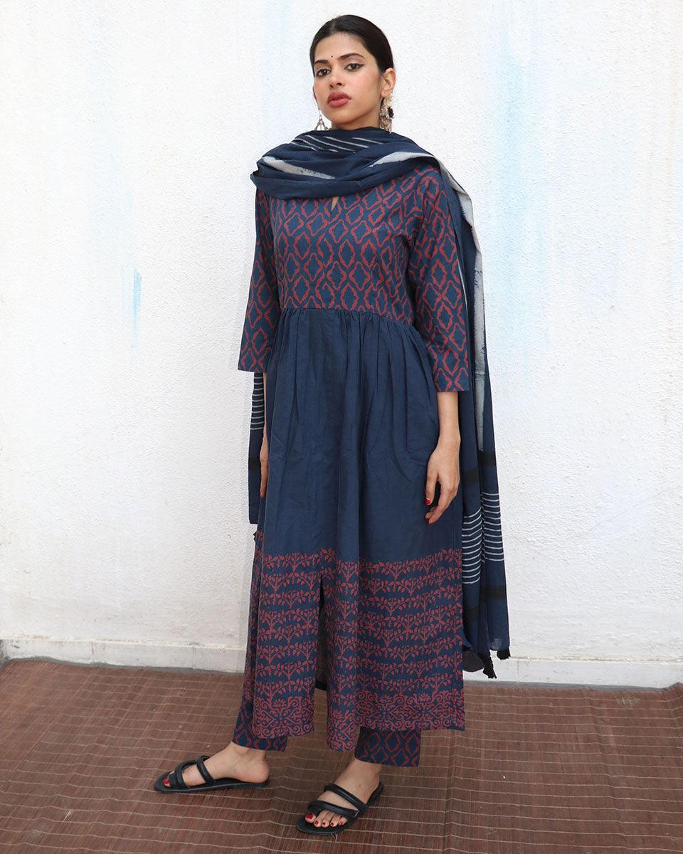Jules Blockprinted Cotton Kurta Set - NOMAD