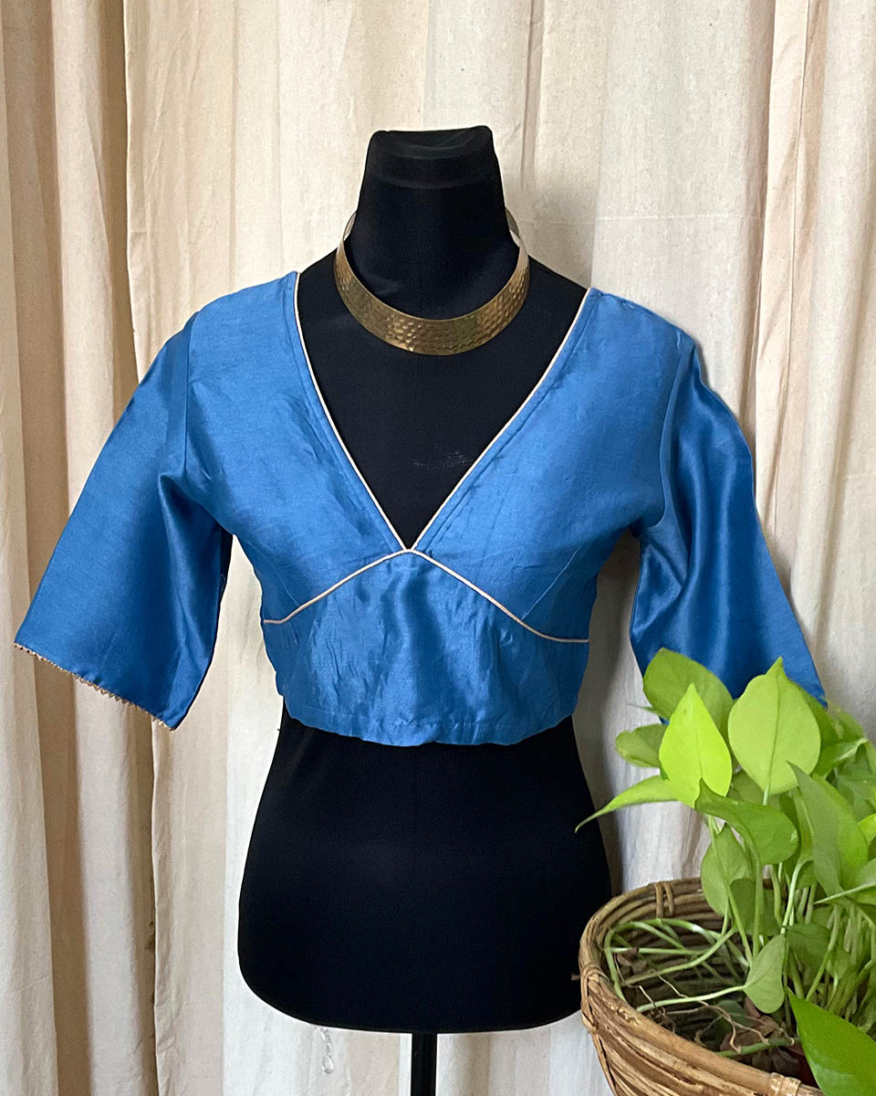 Blue Cotton Blouse - Love Despite