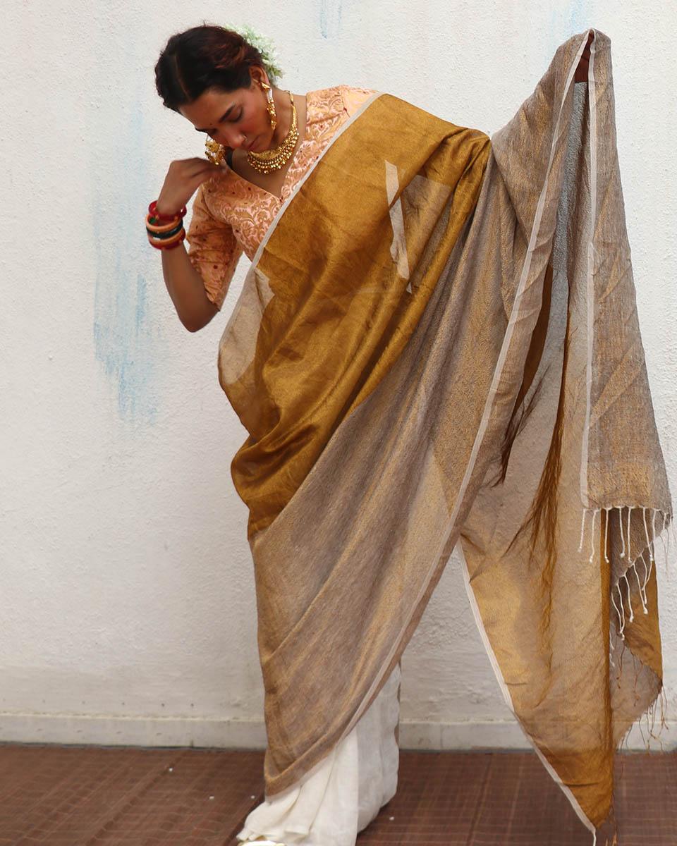 saree for wedding | saree look | linen saree