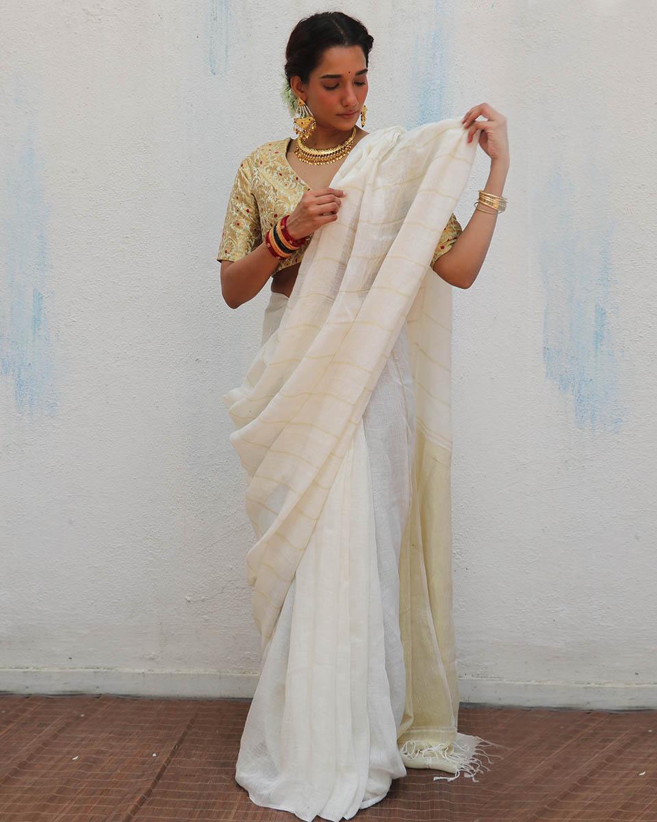 saree readymade | saree for women | linen sarees
