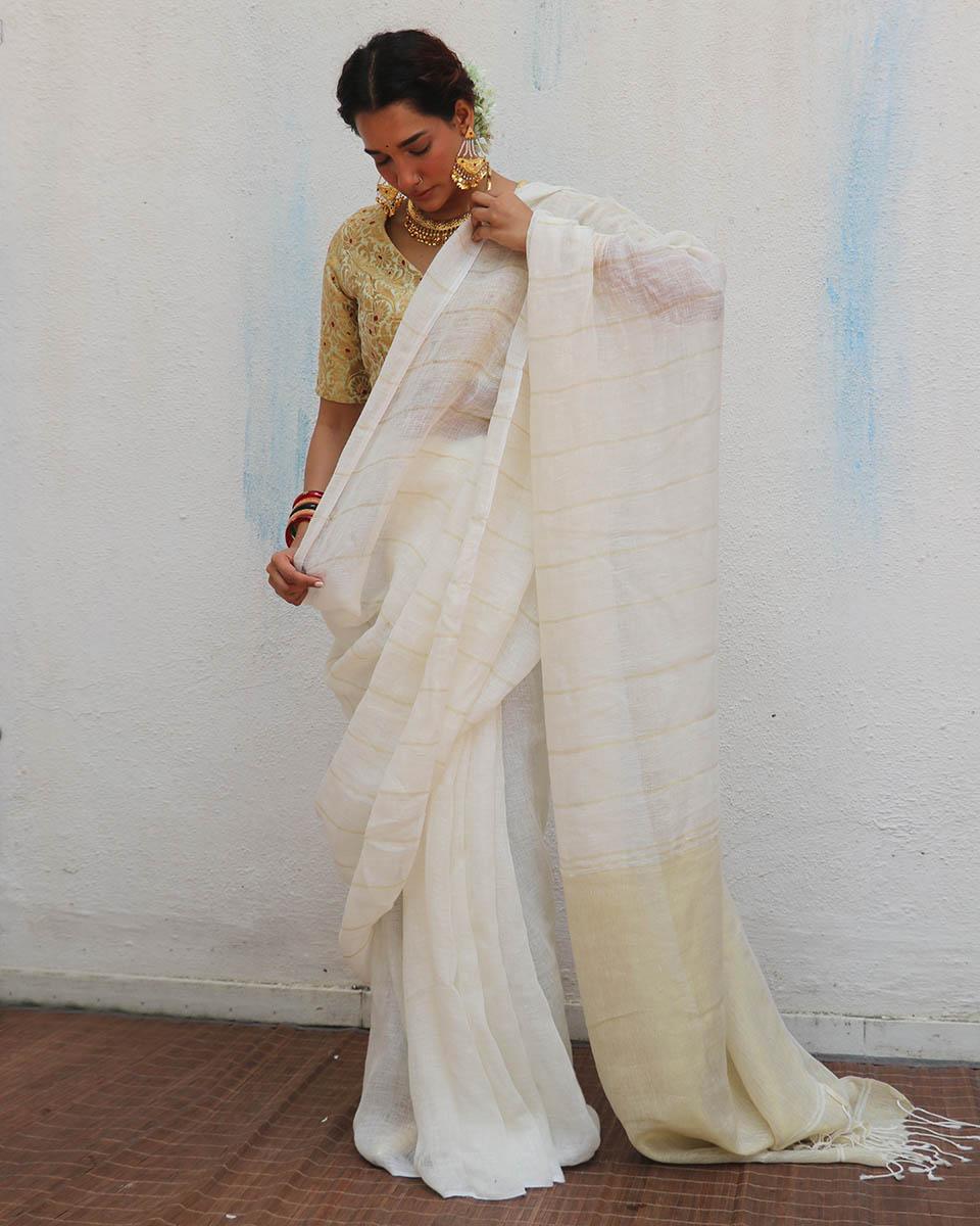 saree draping | saree for farewell | linen sarees