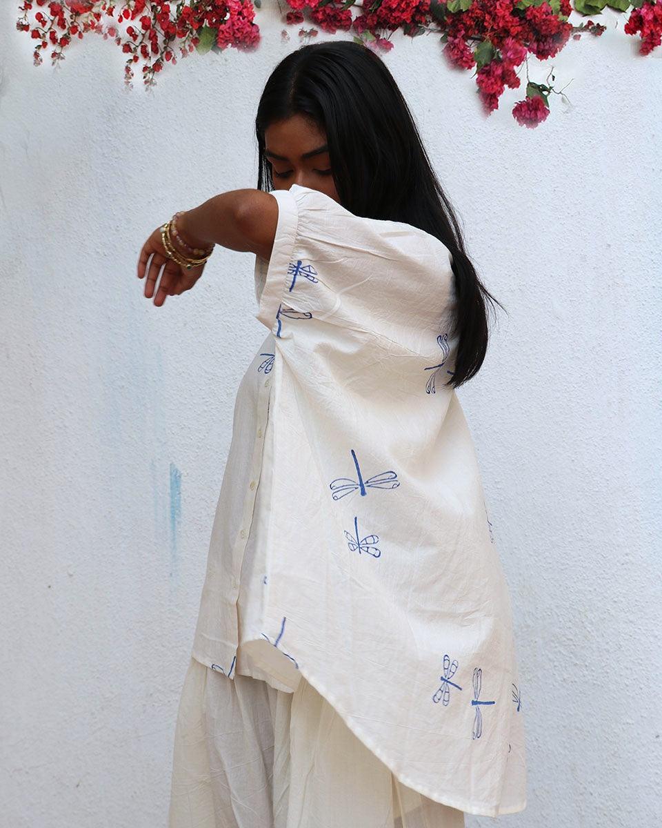 Litha Blockprinted Cotton Shirt - BGVL