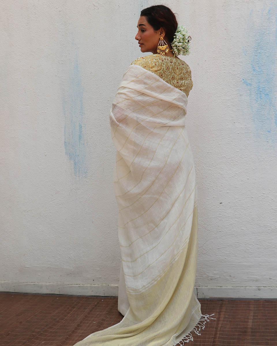 saree for farewell | saree designs | linen sarees