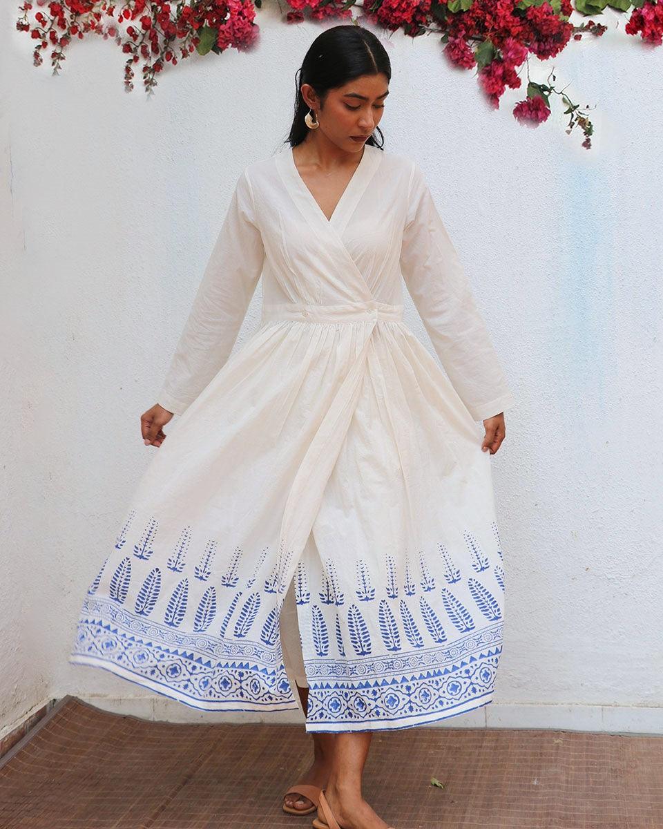 Buy Aestas Handprinted Cotton Dress | Dresses | Cotton dress women Buy Aestas Handprinted Cotton Dress | Dresses | Cotton dress women