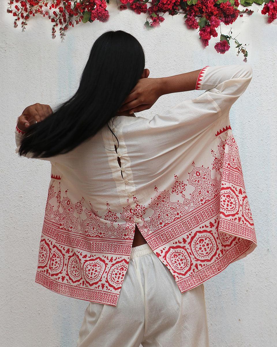 Arpina Blockprinted Cotton Shirt - BGVL