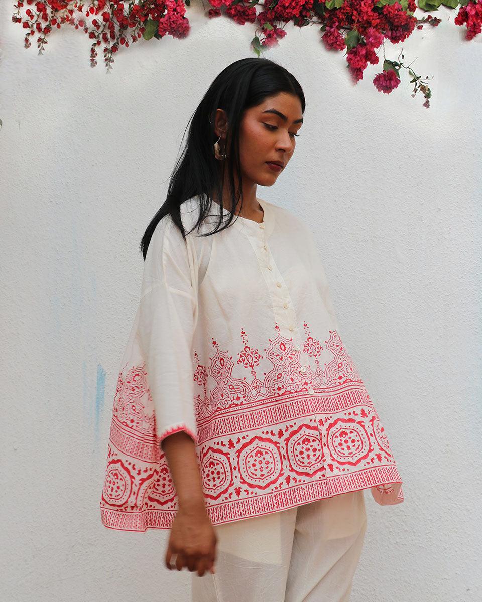 Arpina Blockprinted Cotton Shirt - BGVL