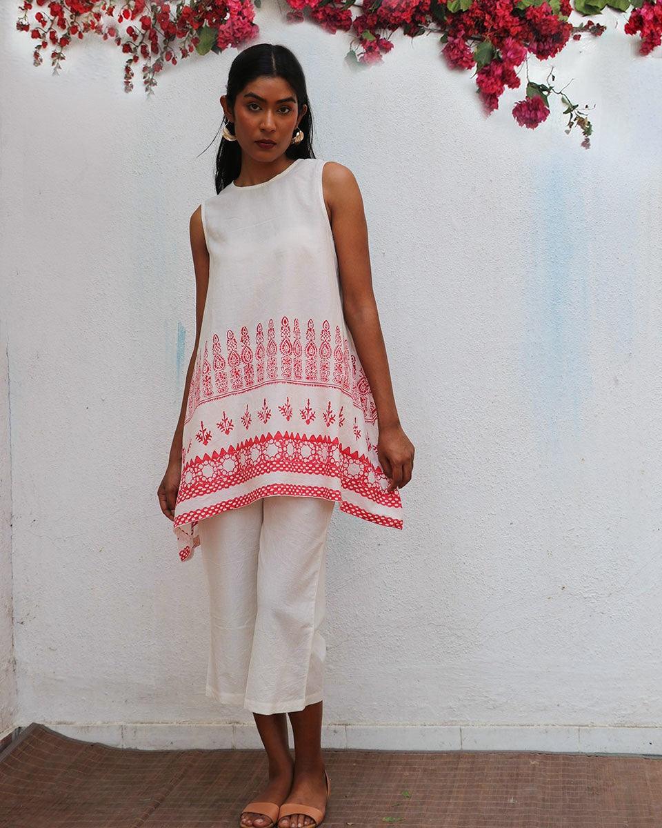 Juno Blockprinted Cotton Top - BGVL