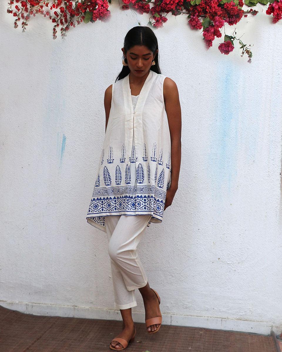 Helena Block printed Cotton Top - BGVL