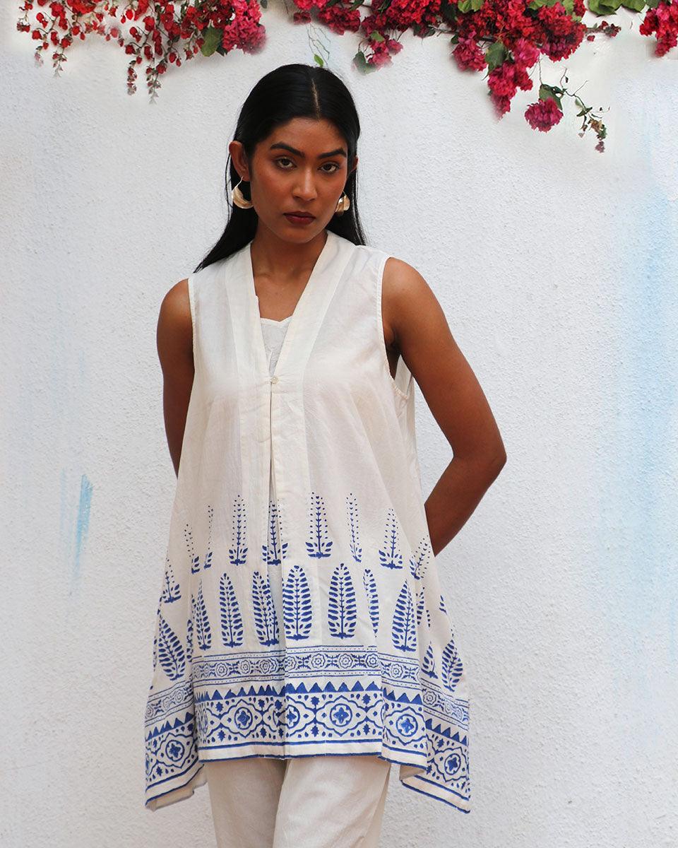 Helena Block printed Cotton Top - BGVL