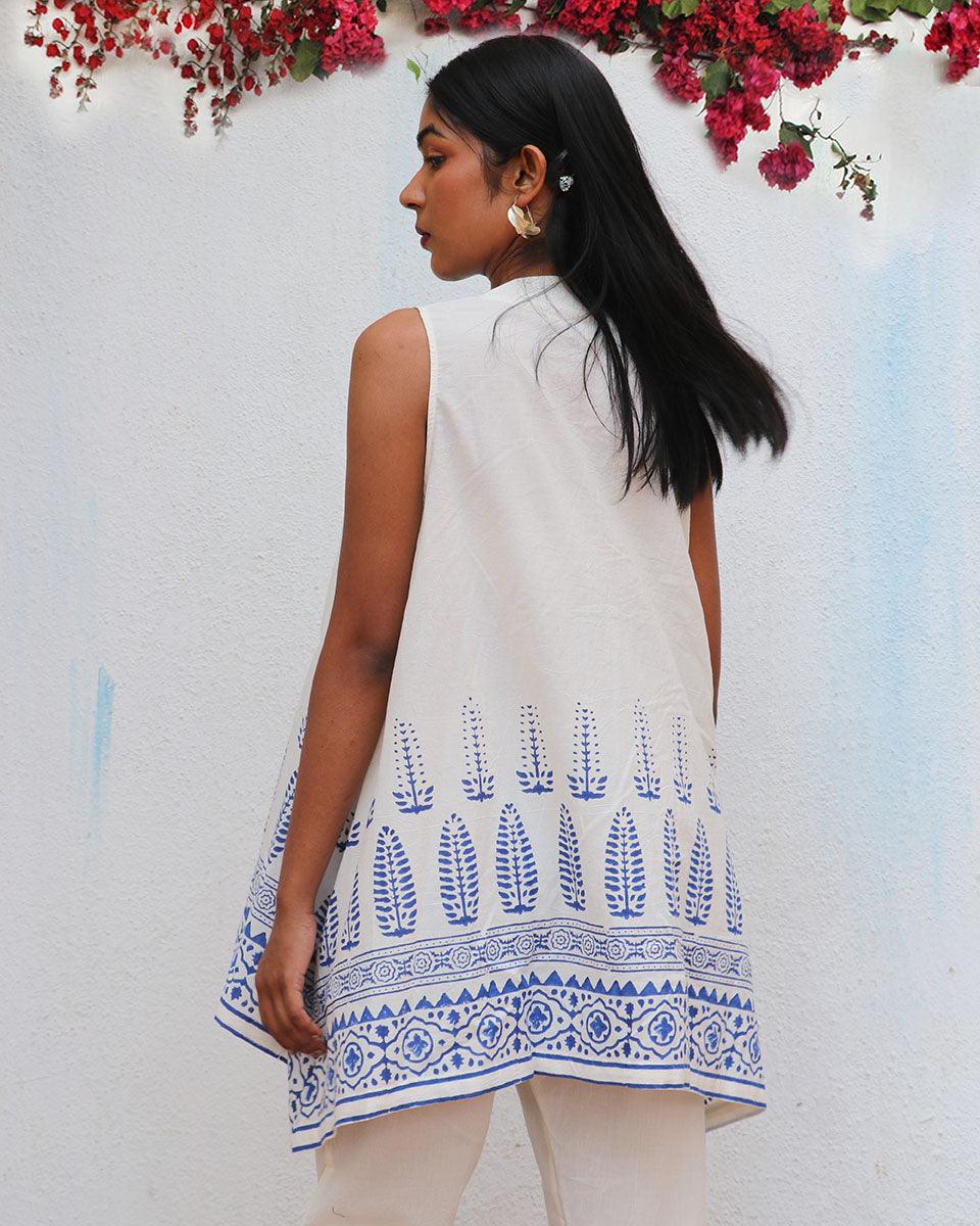 Helena Block printed Cotton Top - BGVL