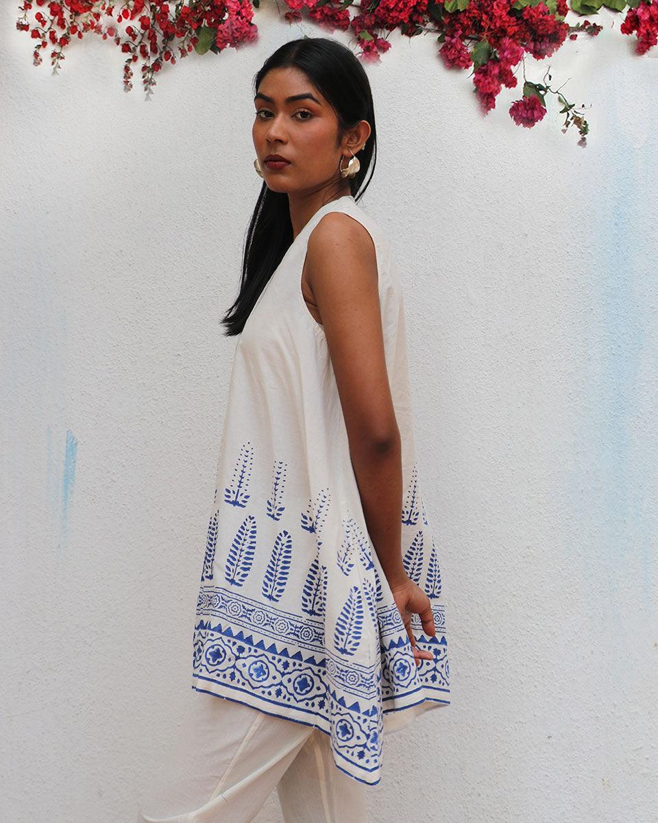 Helena Block printed Cotton Top - BGVL