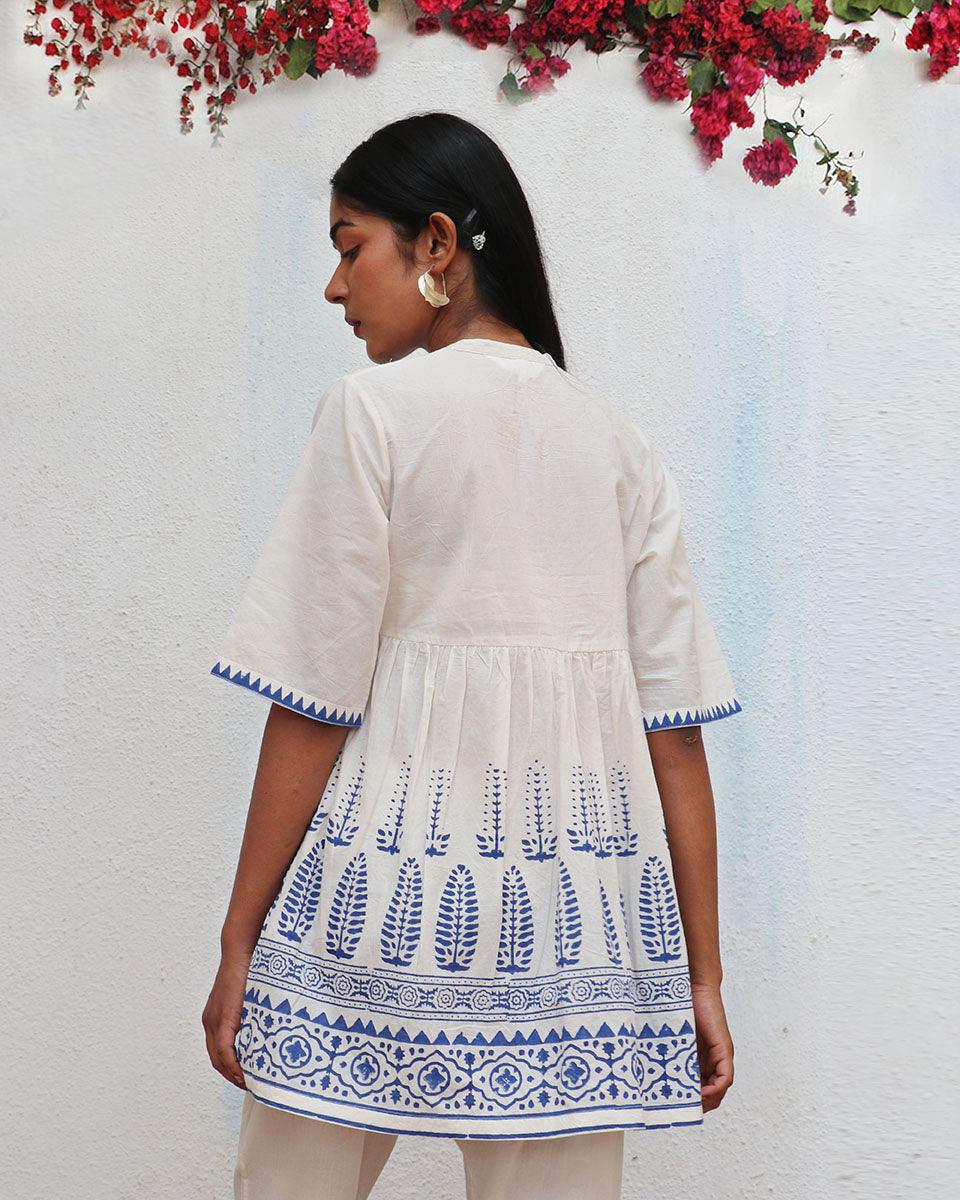 Alizeti Blockprinted Cotton Top - BGVL