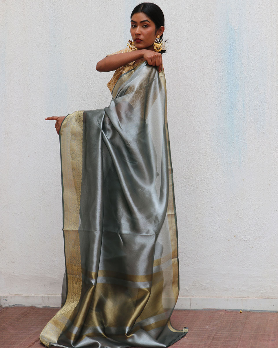Zaurnain Tissue Saree - Nargiz