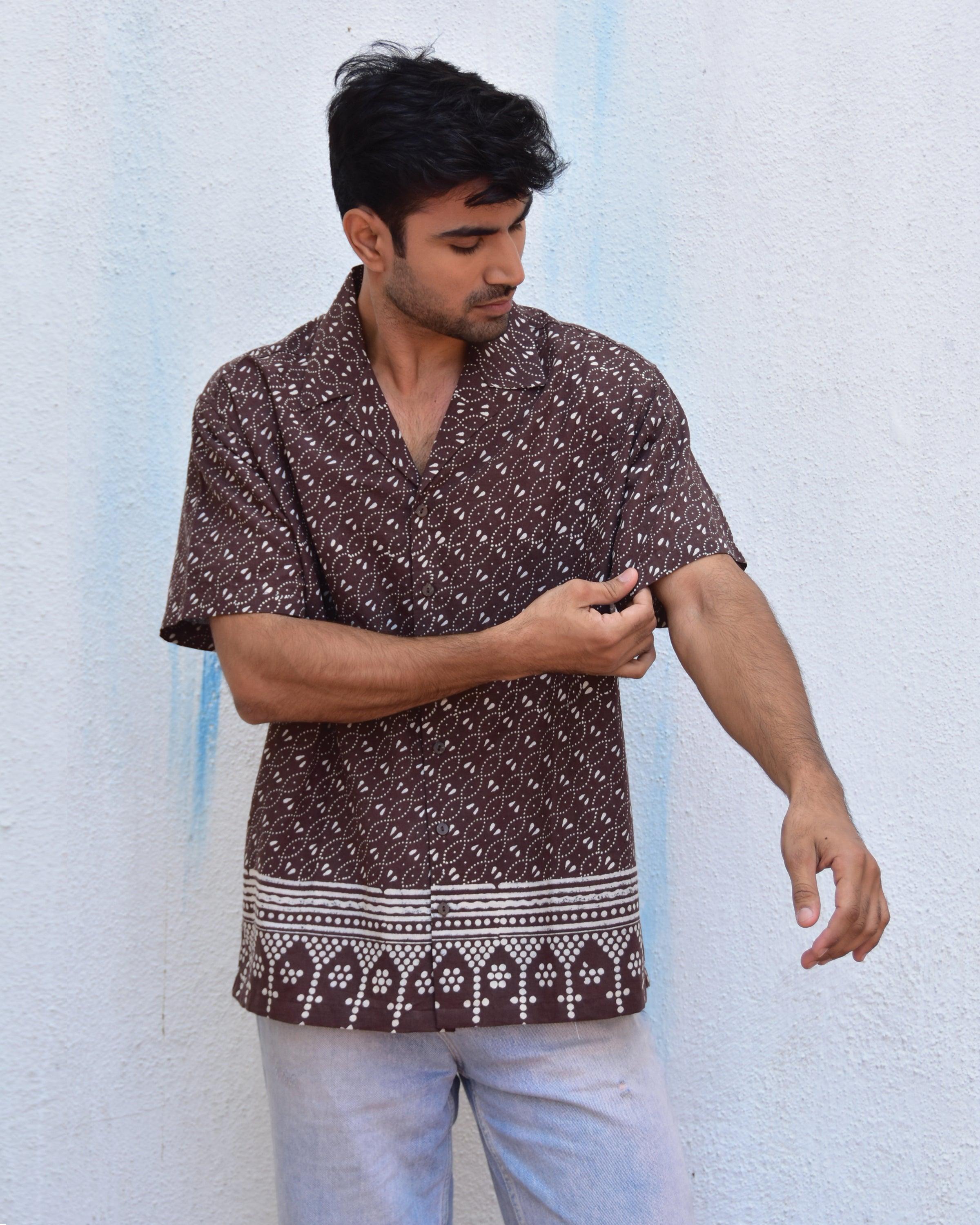 Rustic Rhapsody Handblockprinted Pure Cotton Shirt