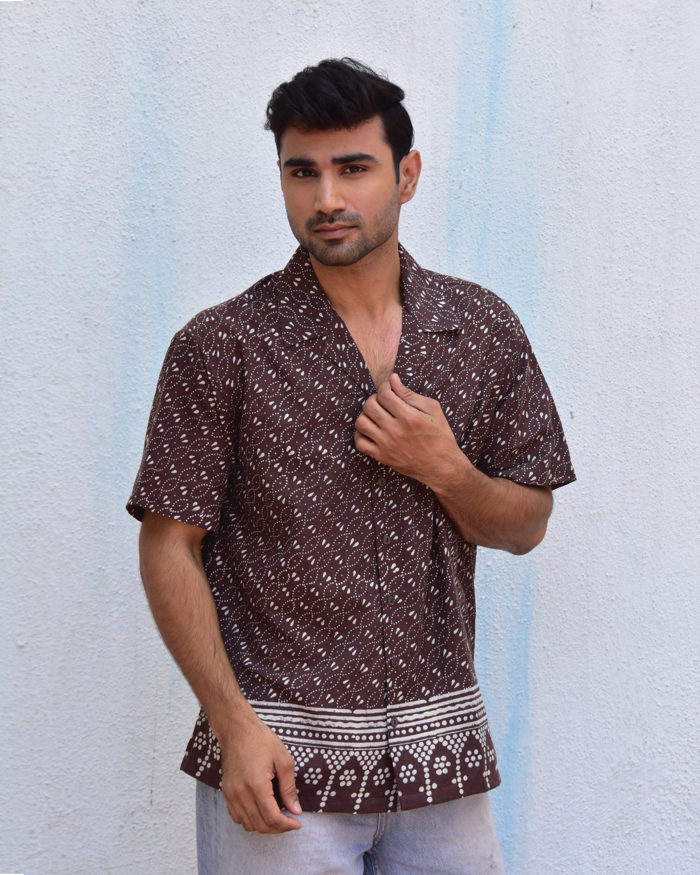 Rustic Rhapsody Handblockprinted Pure Cotton Shirt