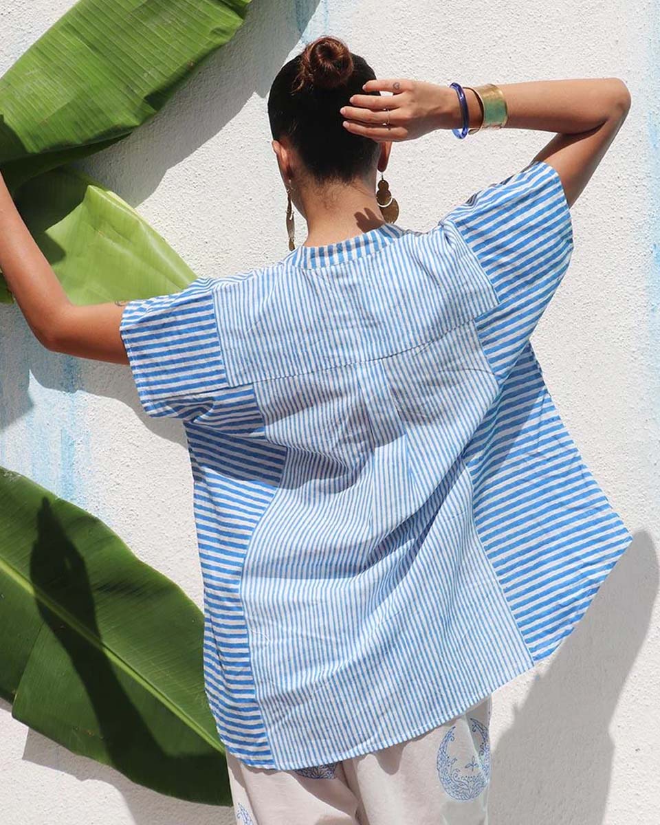 Livianna Handprinted Cotton Top - WITC
