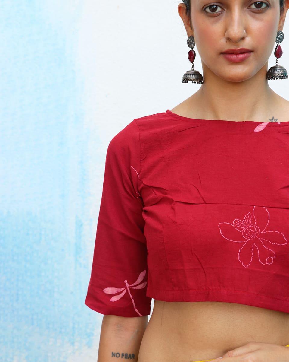 Auretta Crop Top Cotton Blouse