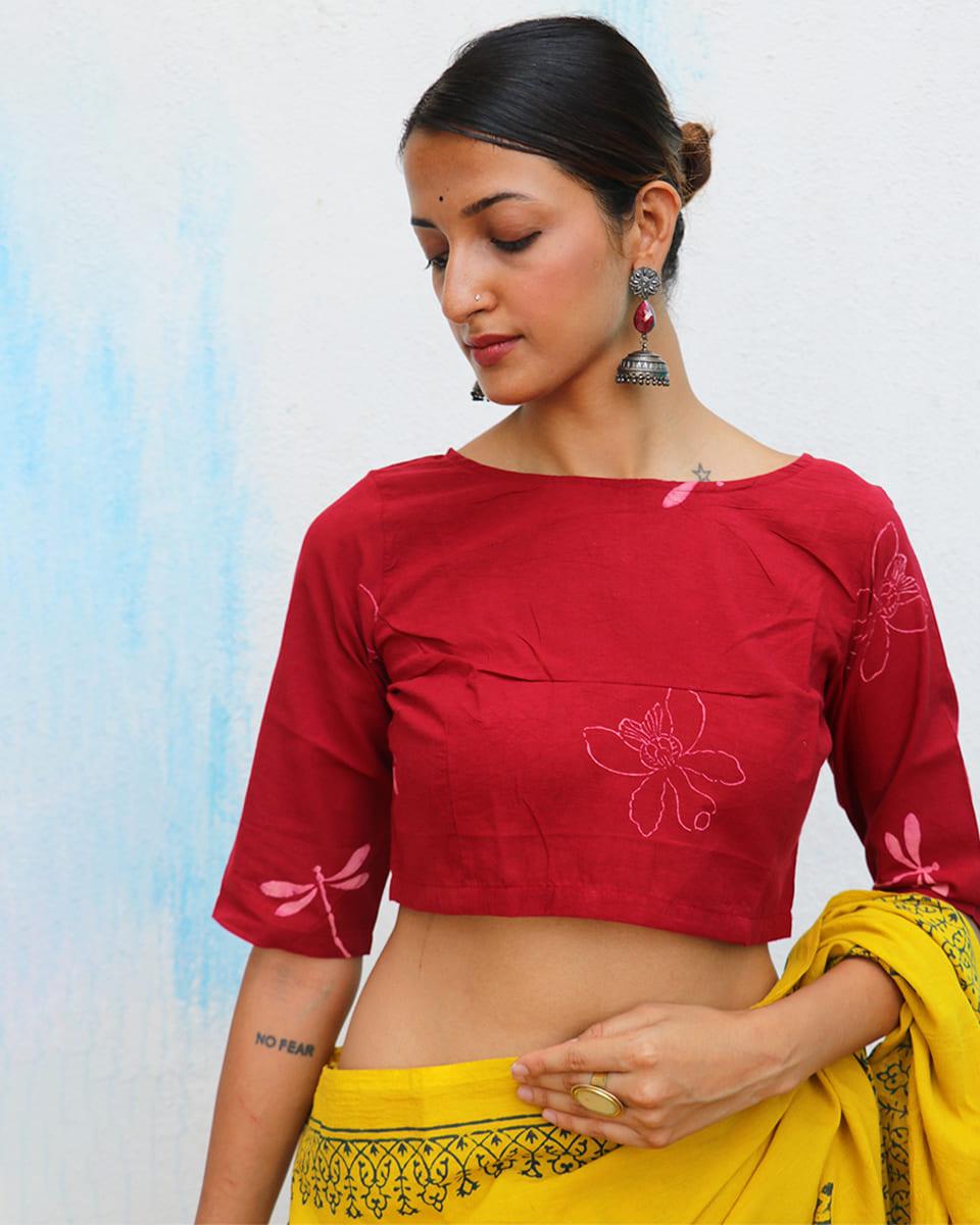 Auretta Crop Top Cotton Blouse